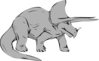 Gray Triceratops Clip Art